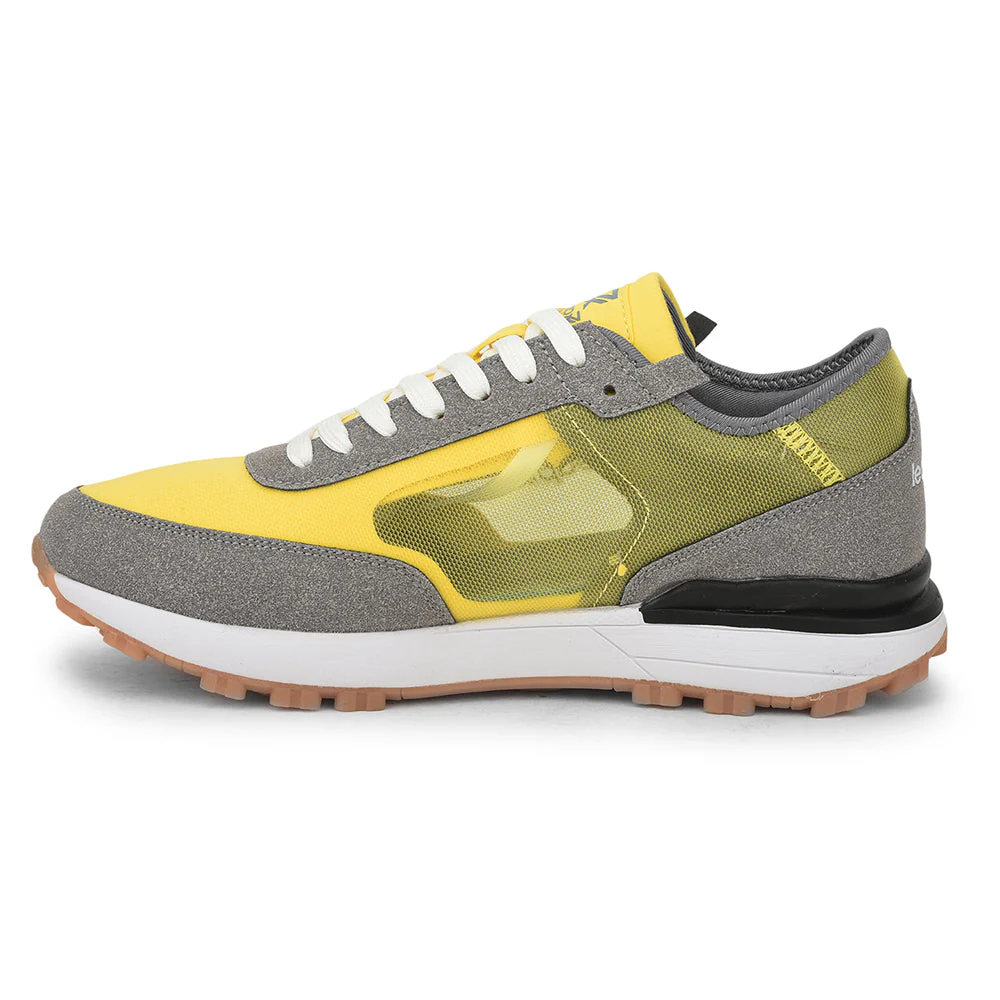 Leap7x Sports Lacing Running Shoes For Men (Yellow) XL-TG-03 By Liberty - Image 3