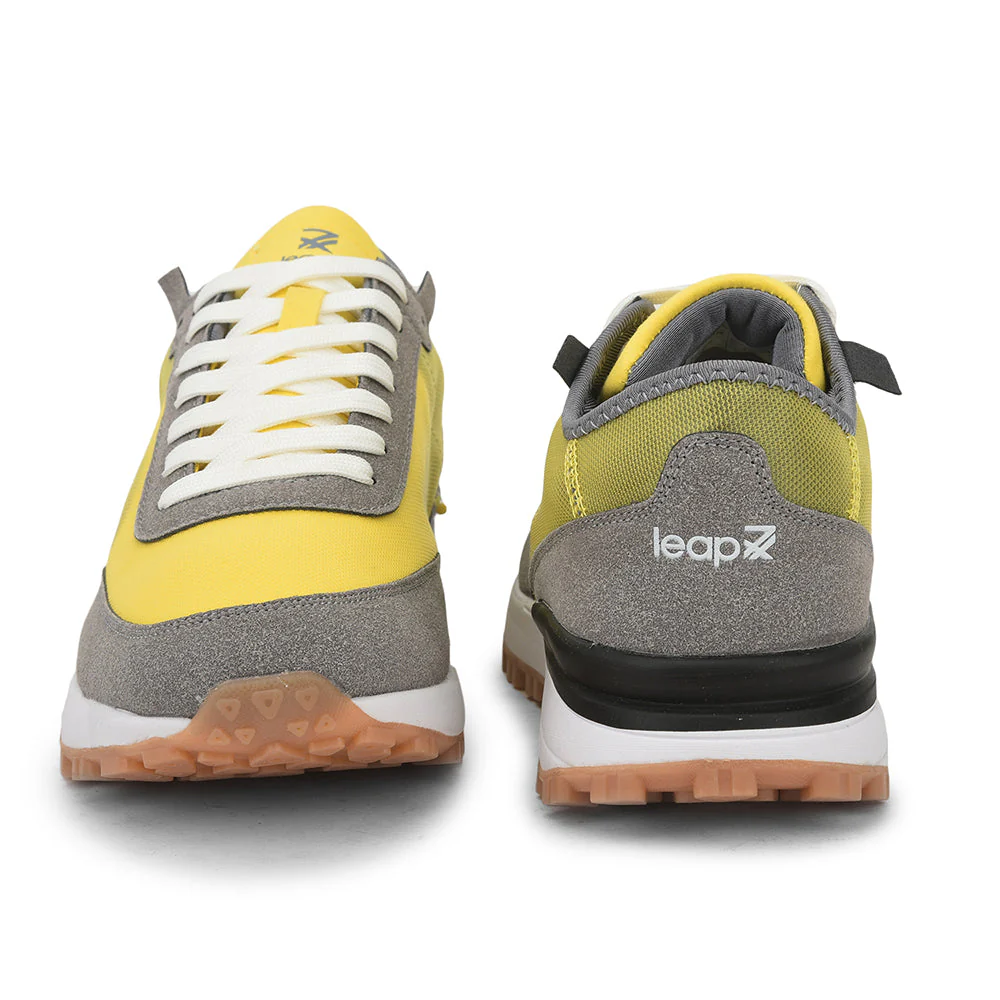 Leap7x Sports Lacing Running Shoes For Men (Yellow) XL-TG-03 By Liberty - Image 4