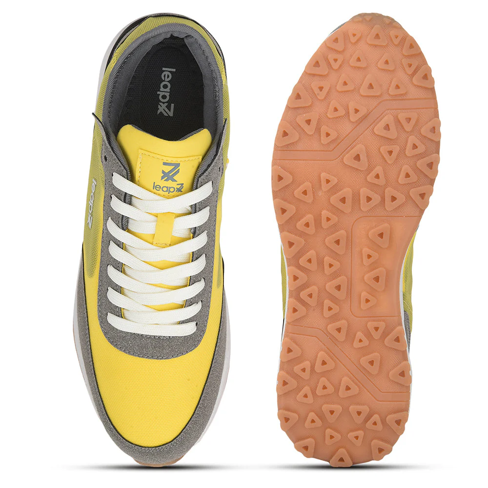 Leap7x Sports Lacing Running Shoes For Men (Yellow) XL-TG-03 By Liberty - Image 5
