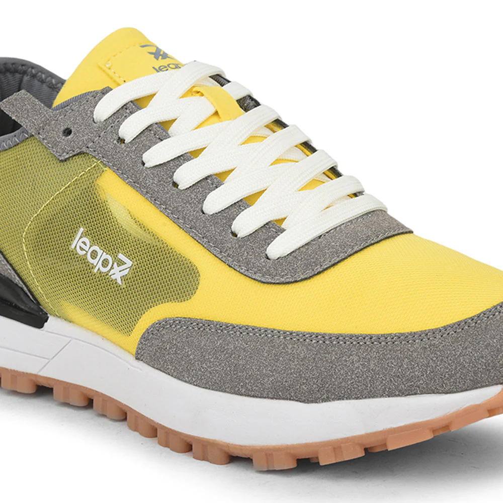 Leap7x Sports Lacing Running Shoes For Men (Yellow) XL-TG-03 By Liberty - Image 6