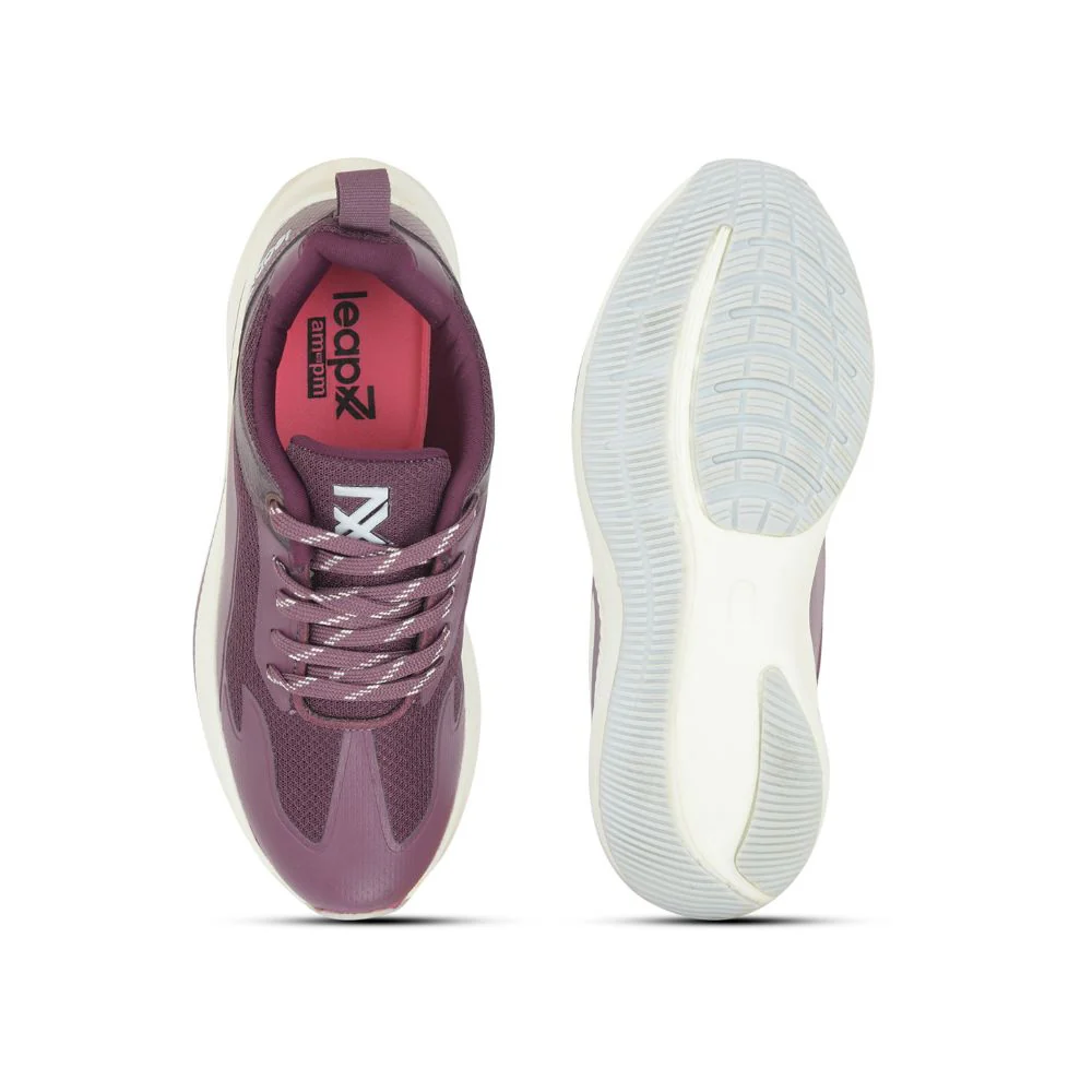 Leap7x Sports Lacing Shoe For Ladies (Purple) ISSABELL-3 By Liberty - Image 3