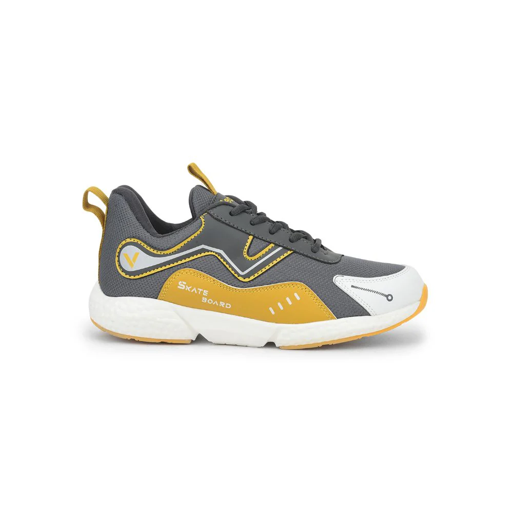 Leap7x Sports Lacing Shoes For Kids (D.Grey) CARRY-04L By Liberty - Image 2