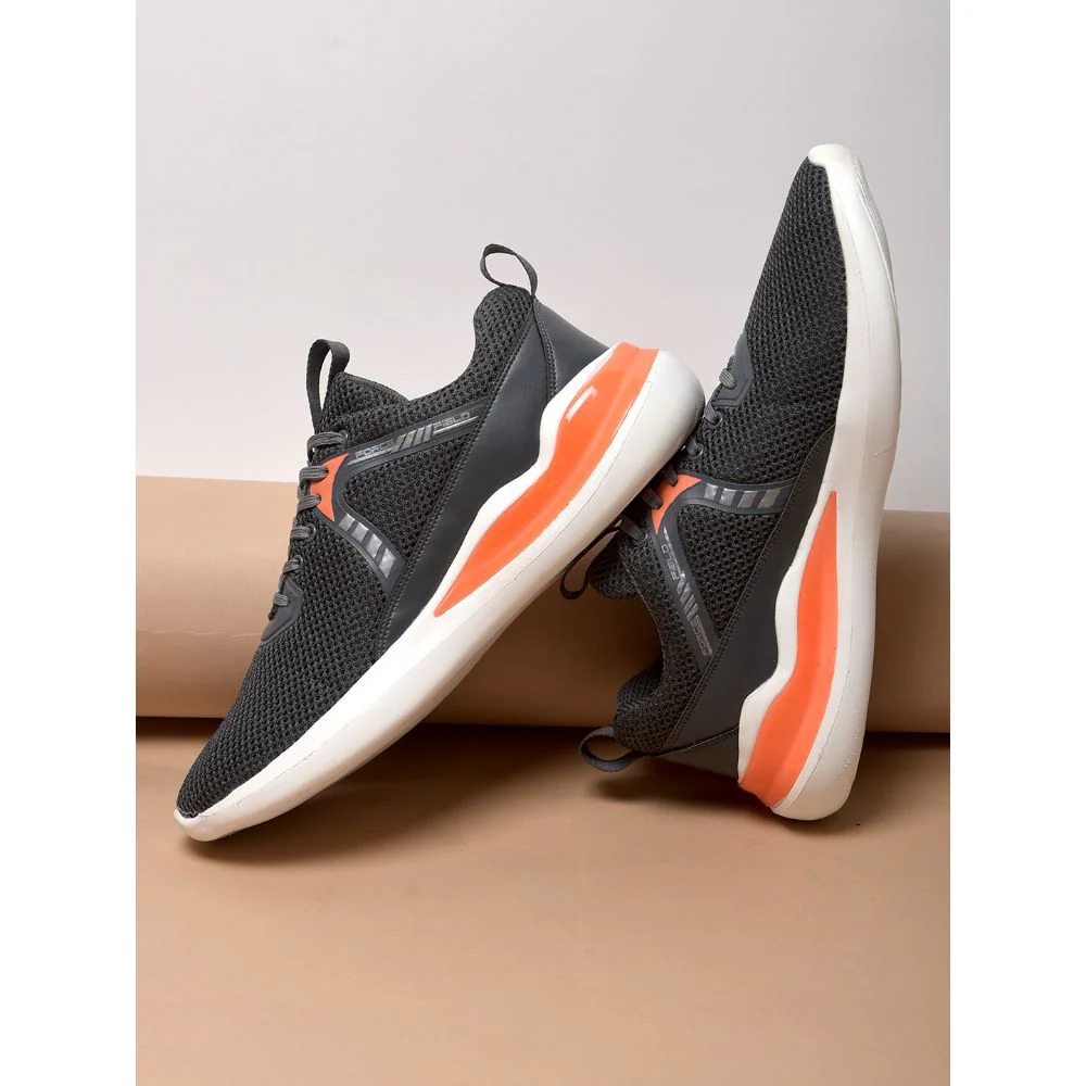 Leap7x Sports Lacing Shoes For Men (Grey) AMBASDOR By Liberty - Image 3