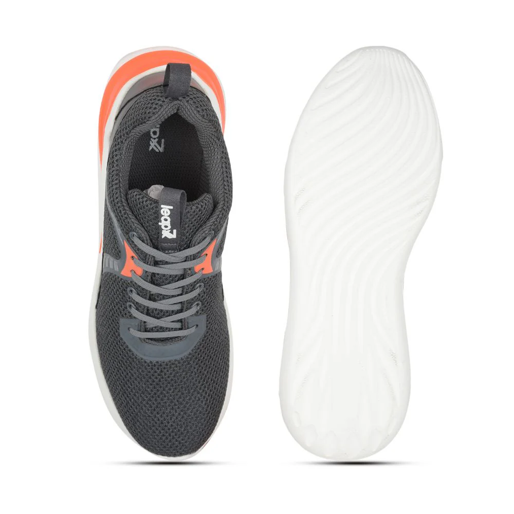 Leap7x Sports Lacing Shoes For Men (Grey) AMBASDOR By Liberty - Image 4