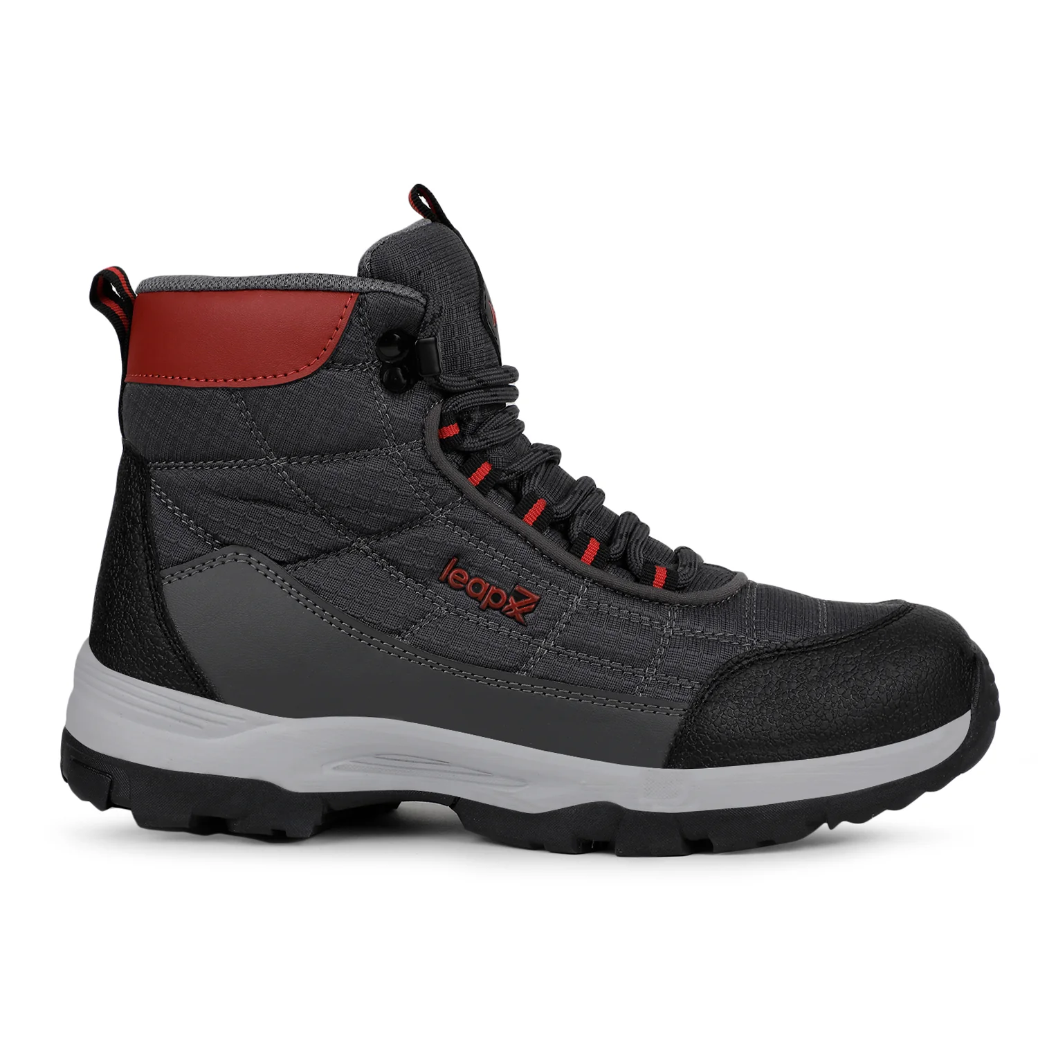 Leap7x Sports Light Grey High Ankle Trekking Shoes For Mens VERTICAL By Liberty - Image 2