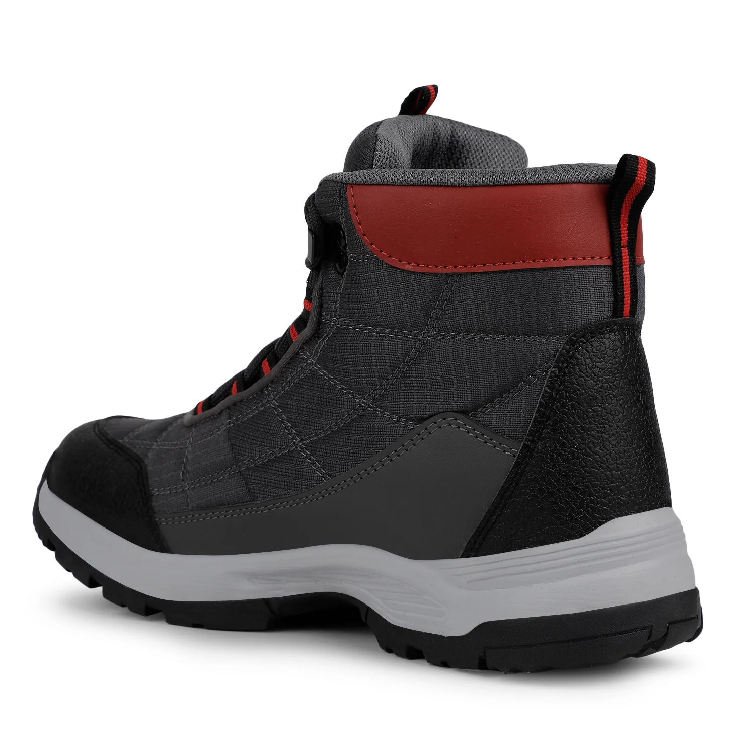 Leap7x Sports Light Grey High Ankle Trekking Shoes For Mens VERTICAL By Liberty - Image 4