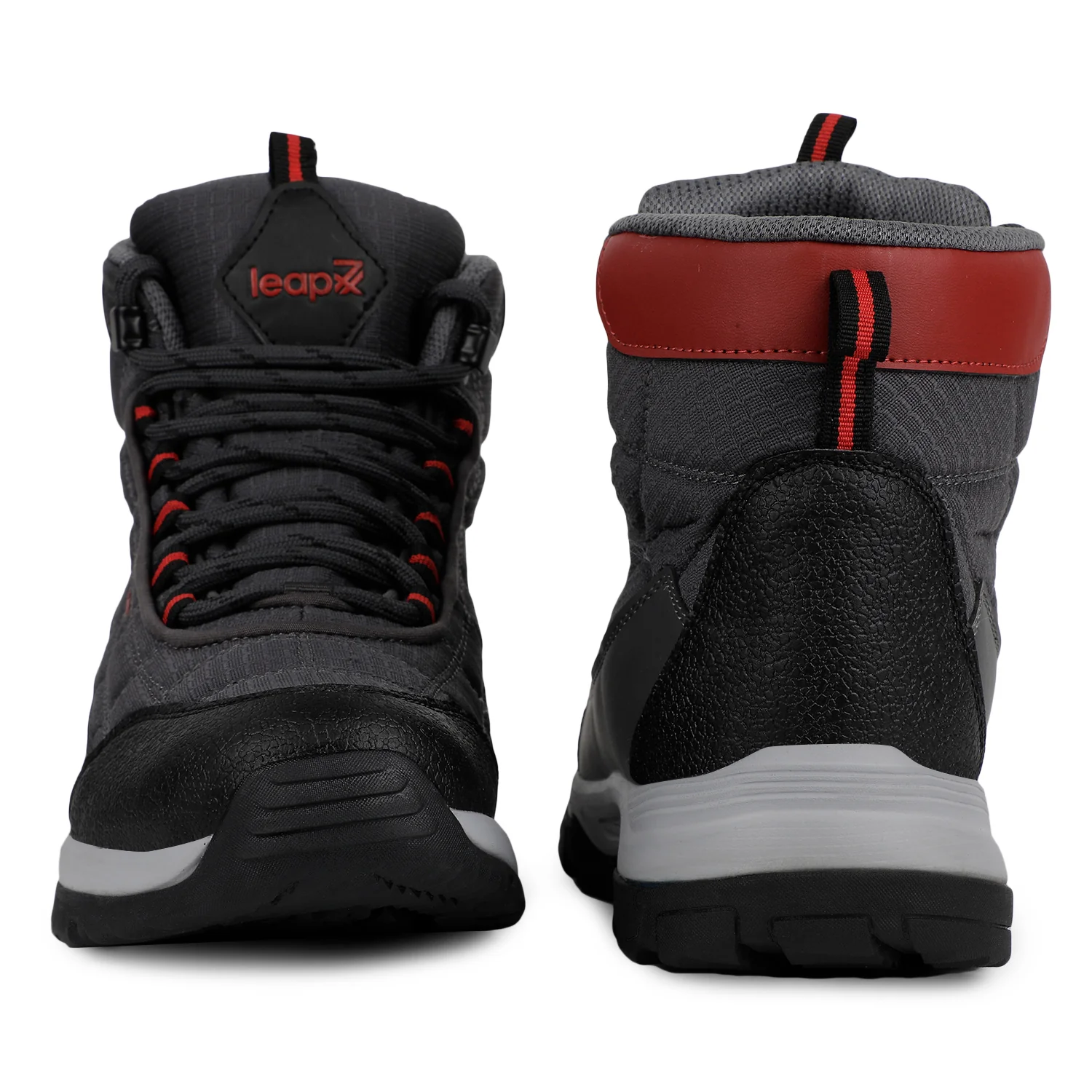 Leap7x Sports Light Grey High Ankle Trekking Shoes For Mens VERTICAL By Liberty - Image 6