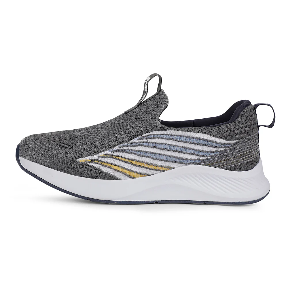 Leap7x Sports Light Grey Walking Shoes For Mens ROBIN-E By Liberty - Image 3