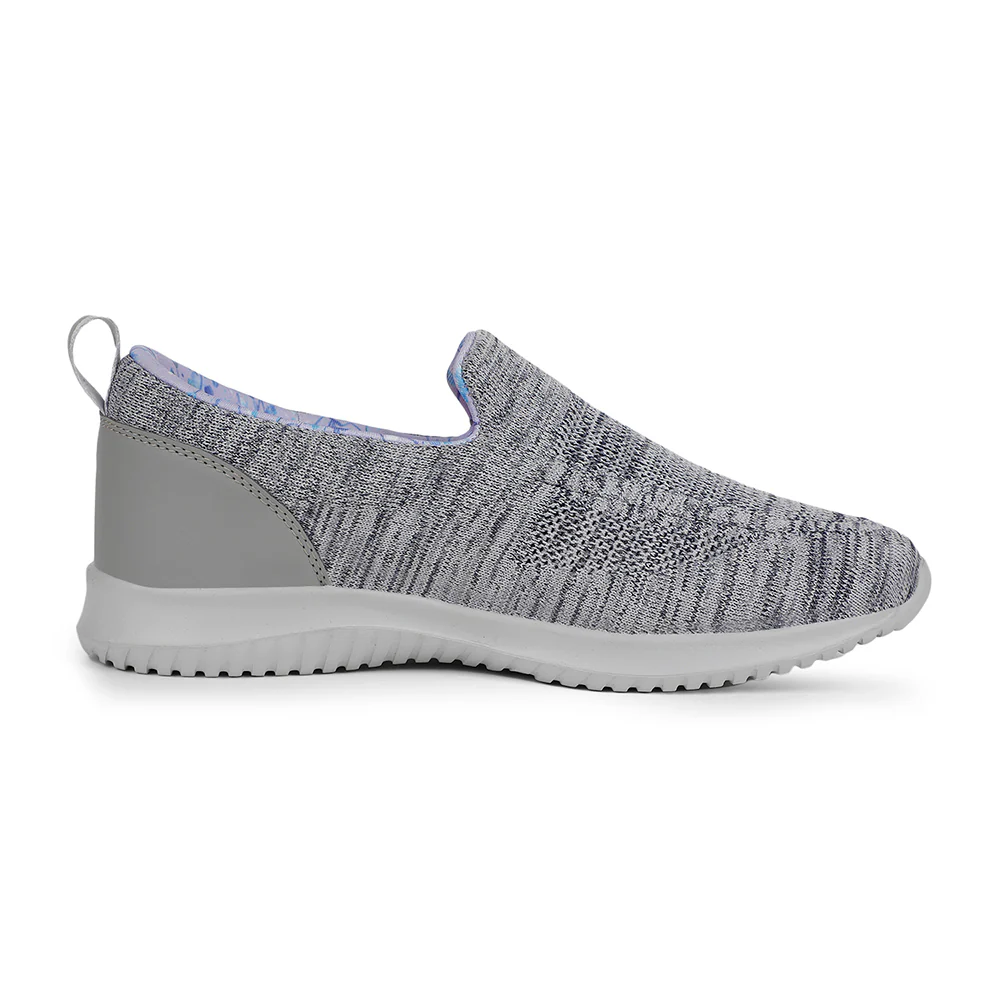 Leap7x Sports Light Grey Walking Shoes For Women WENDY-5E By Liberty - Image 2