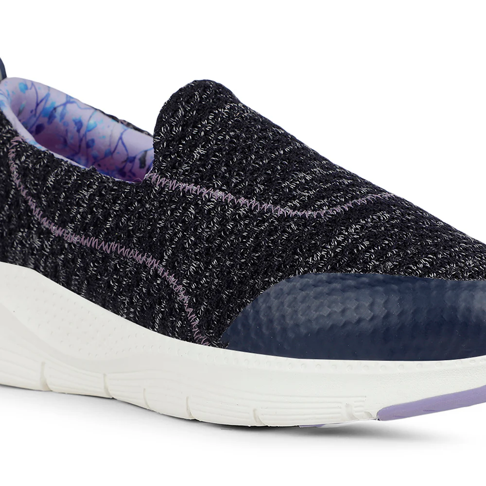 Leap7x Sports Navy Blue Walking Shoes For Women OLIVA-5 By Liberty - Image 5