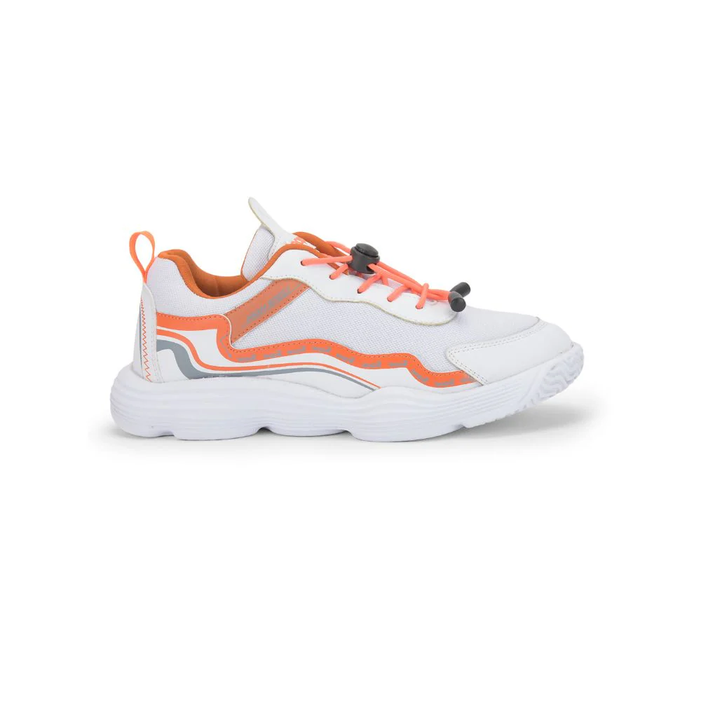 Leap7x Casual White Lacing Shoe For Kids WALT-505E By Liberty - Image 2