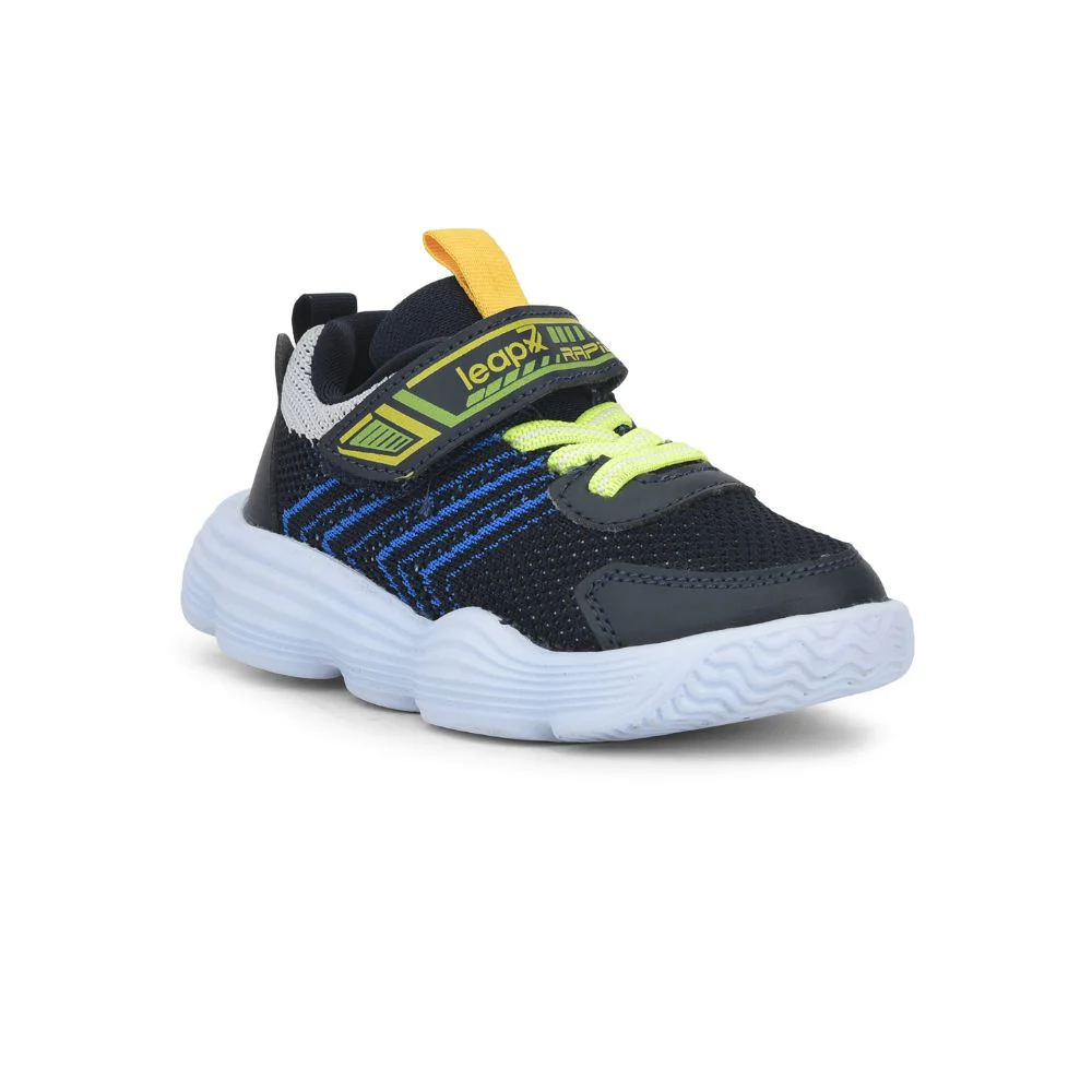Leap7x Sports Non Lacing Shoes For Kids (N.Blue) RUSH-1 By Liberty - Image 3