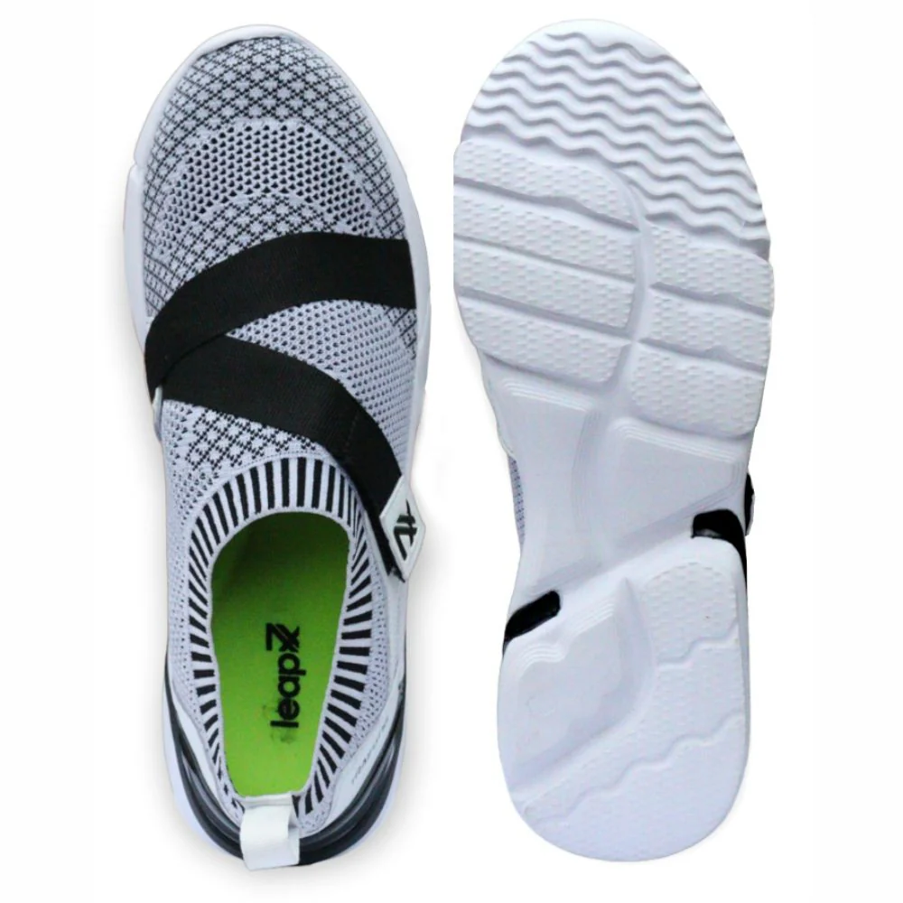 Leap7x Non Lacing White Casual Slip-on Shoes For Men BRISK-03E By Liberty - Image 4