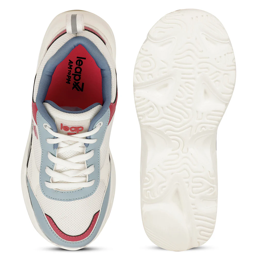 Leap7x Sports White Walking Shoes For Women ARIA By Liberty - Image 6