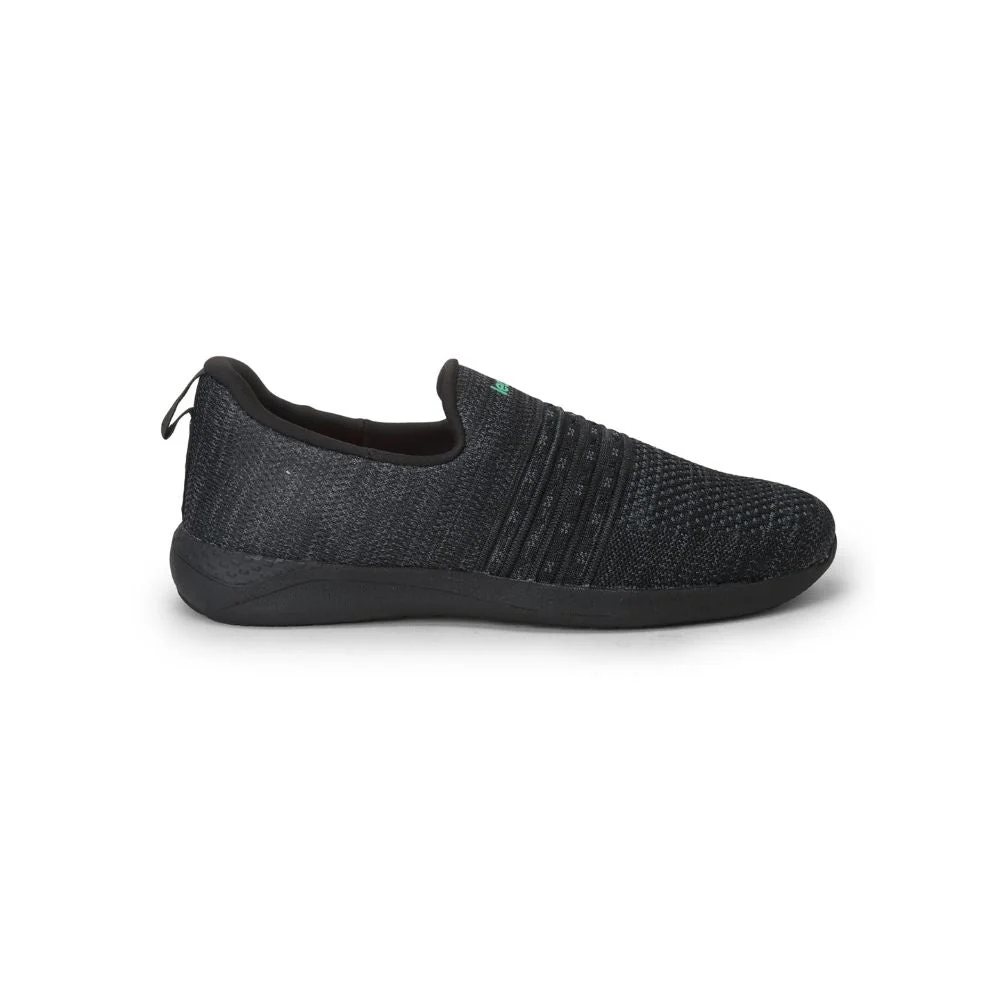 Leap7x Casual Black Non Lacing Shoe For Men RORY-12 By Liberty - Image 2