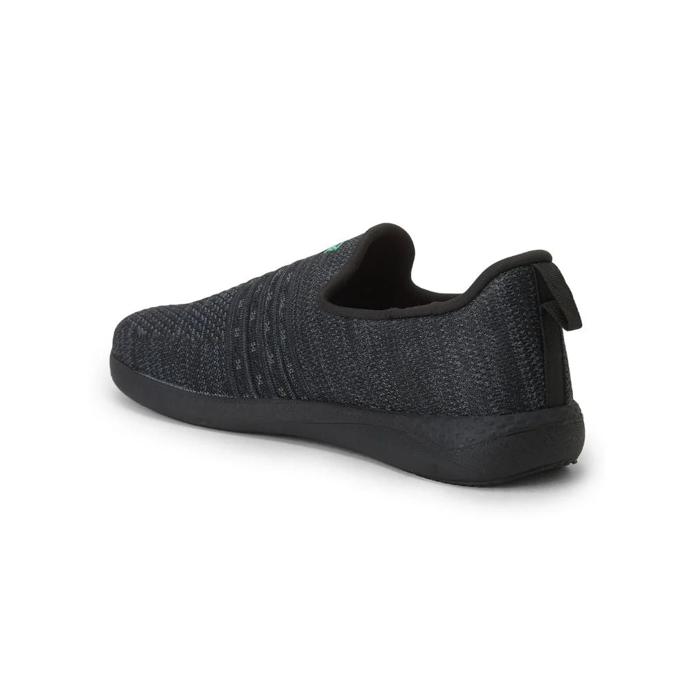Leap7x Casual Black Non Lacing Shoe For Men RORY-12 By Liberty - Image 5