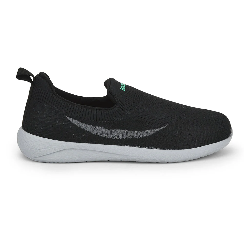 Leap7x Casual Black Non Lacing Shoes For Men RORY-10 By Liberty - Image 2