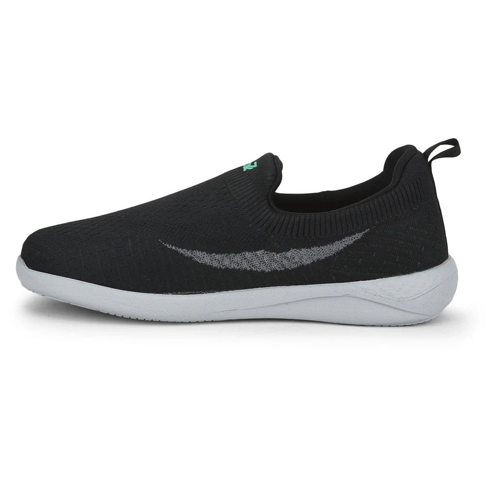 Leap7x Casual Black Non Lacing Shoes For Men RORY-10 By Liberty - Image 3
