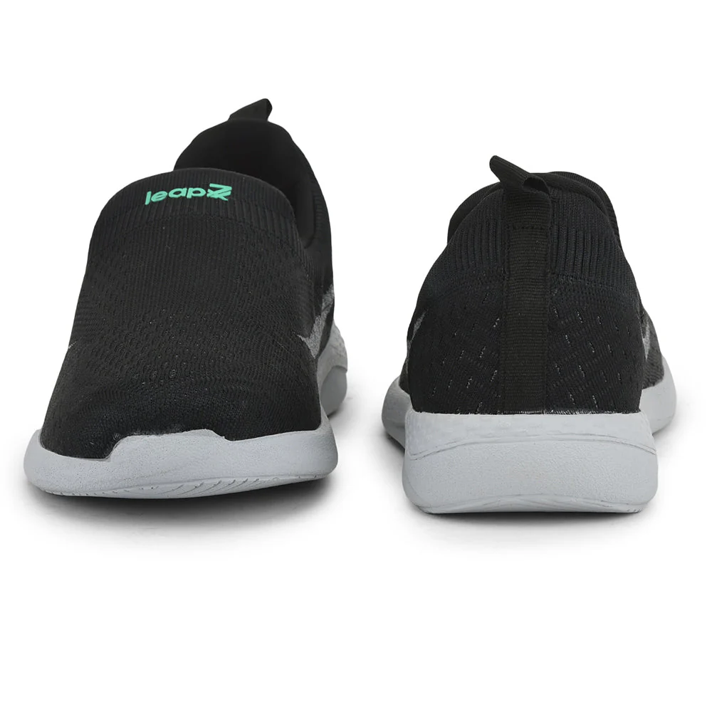 Leap7x Casual Black Non Lacing Shoes For Men RORY-10 By Liberty - Image 4