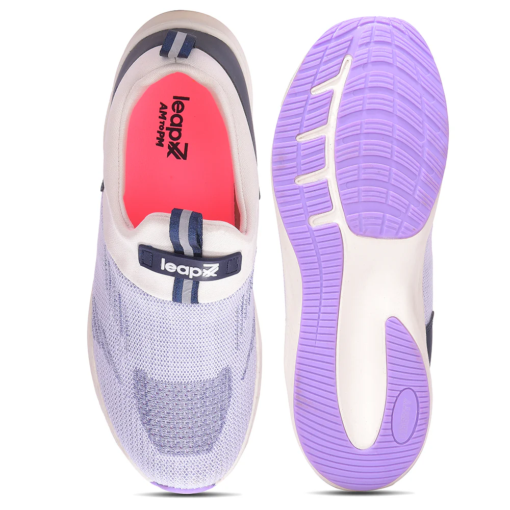 LEAP7X STARLINE-E Voilet Sports Non lacing Walking shoes for Women by Liberty - Image 5