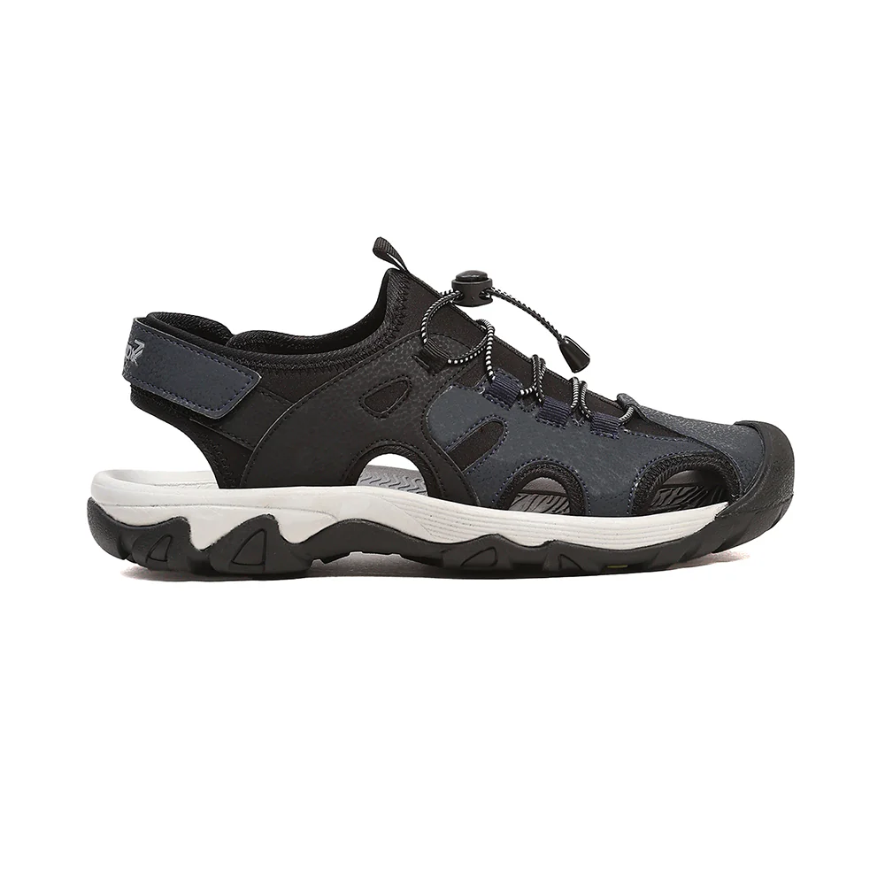 Leap7X TAISON-1 Black Casual Fisherman Sandals for Men by Liberty - Image 2