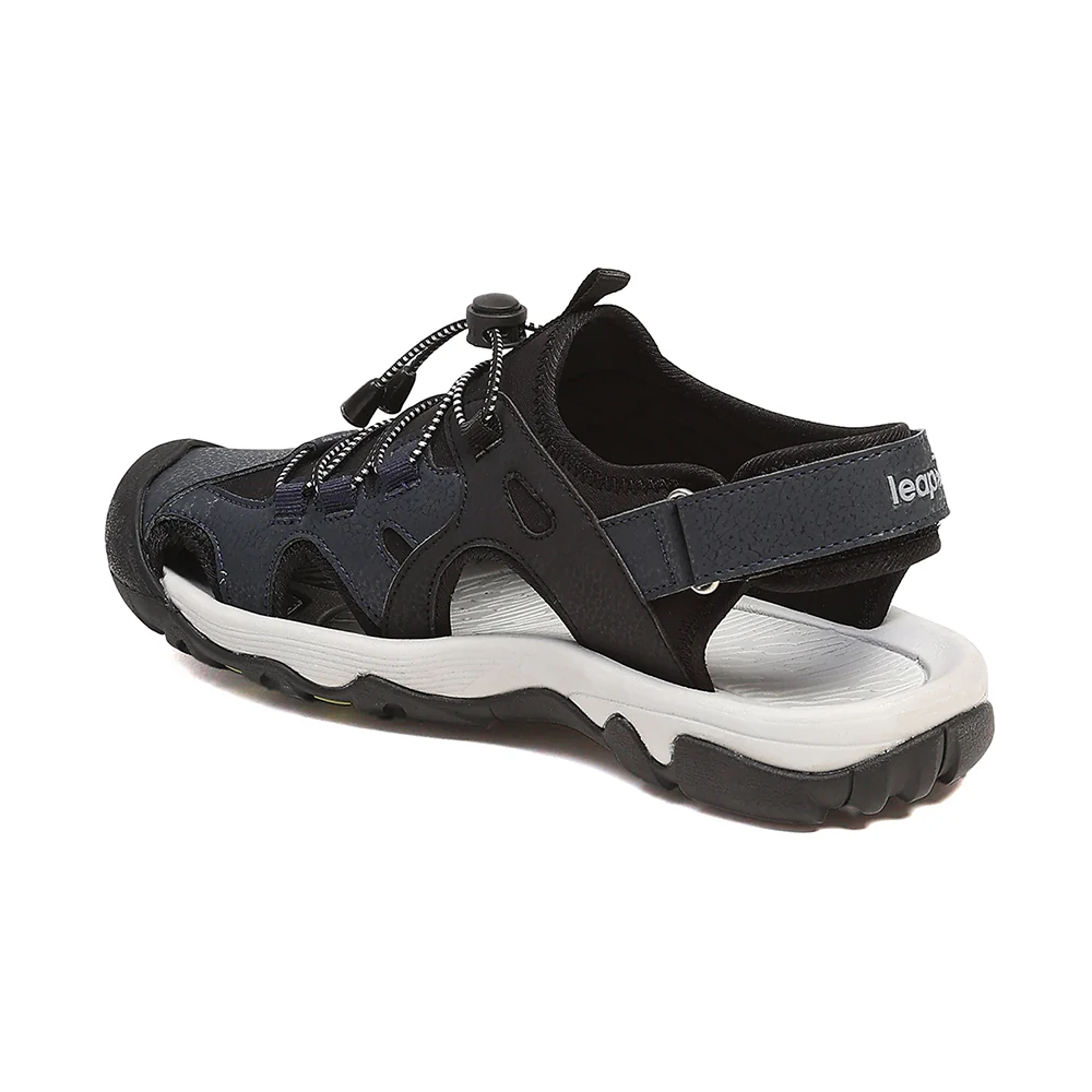 Leap7X TAISON-1 Black Casual Fisherman Sandals for Men by Liberty - Image 3