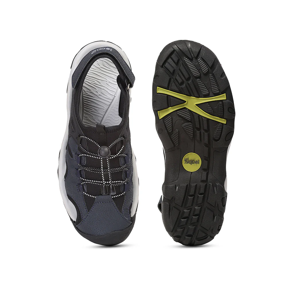 Leap7X TAISON-1 Black Casual Fisherman Sandals for Men by Liberty - Image 4