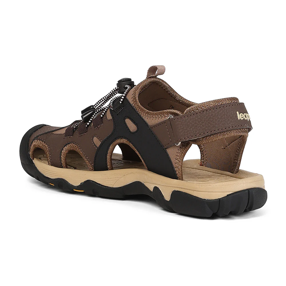 Leap7X TAISON-1 Brown Casual Fisherman Sandals for Men by Liberty - Image 3