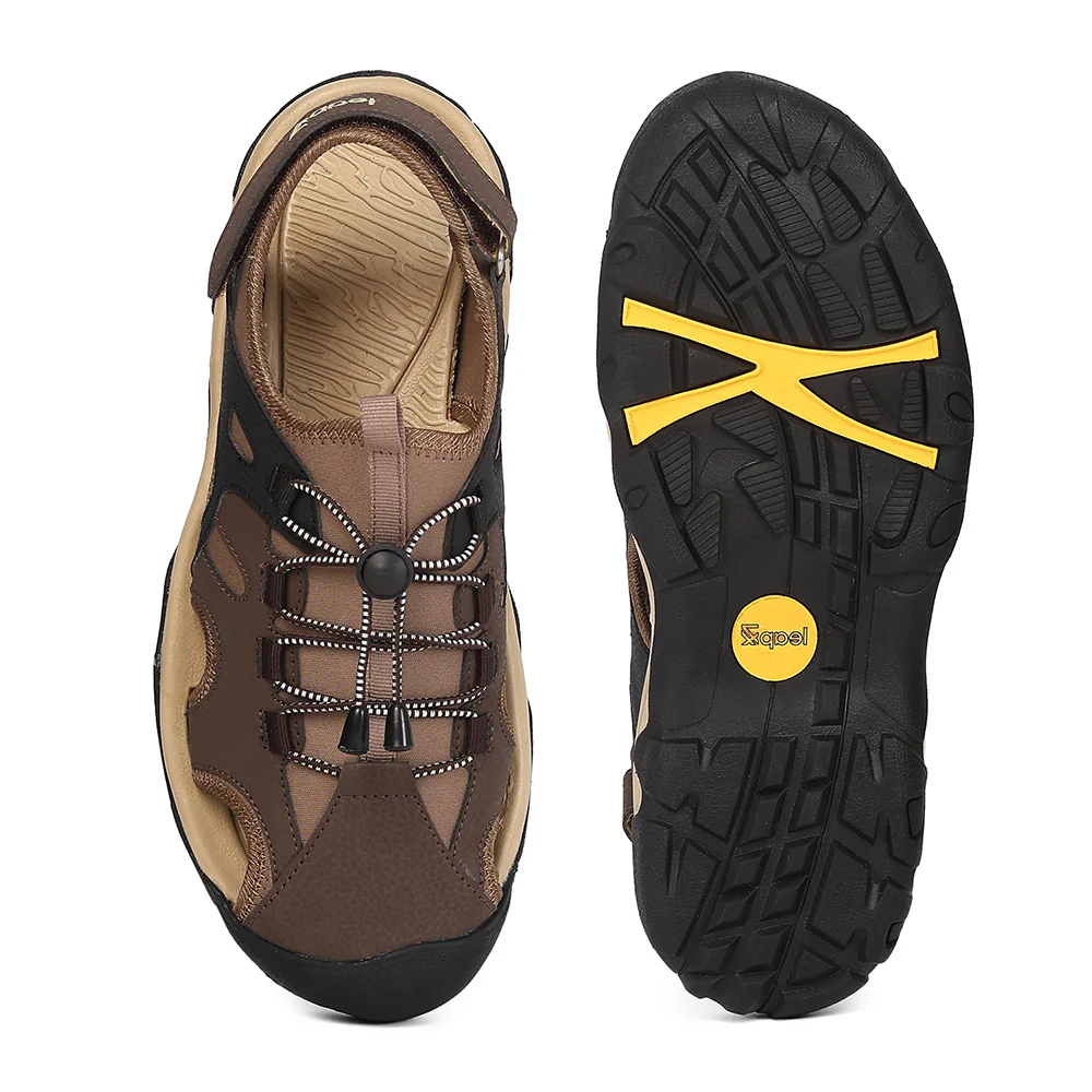Leap7X TAISON-1 Brown Casual Fisherman Sandals for Men by Liberty - Image 4