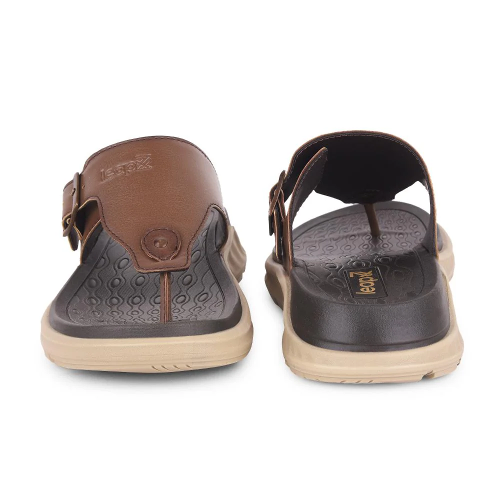Leap7x Tan Casual Slippers For Men CHARLY-1E By Liberty - Image 5