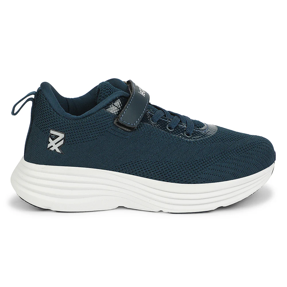 LEAP7X Teal Blue Sports Non Lacing Walking Shoes for Kids COVER-04 by Liberty - Image 2
