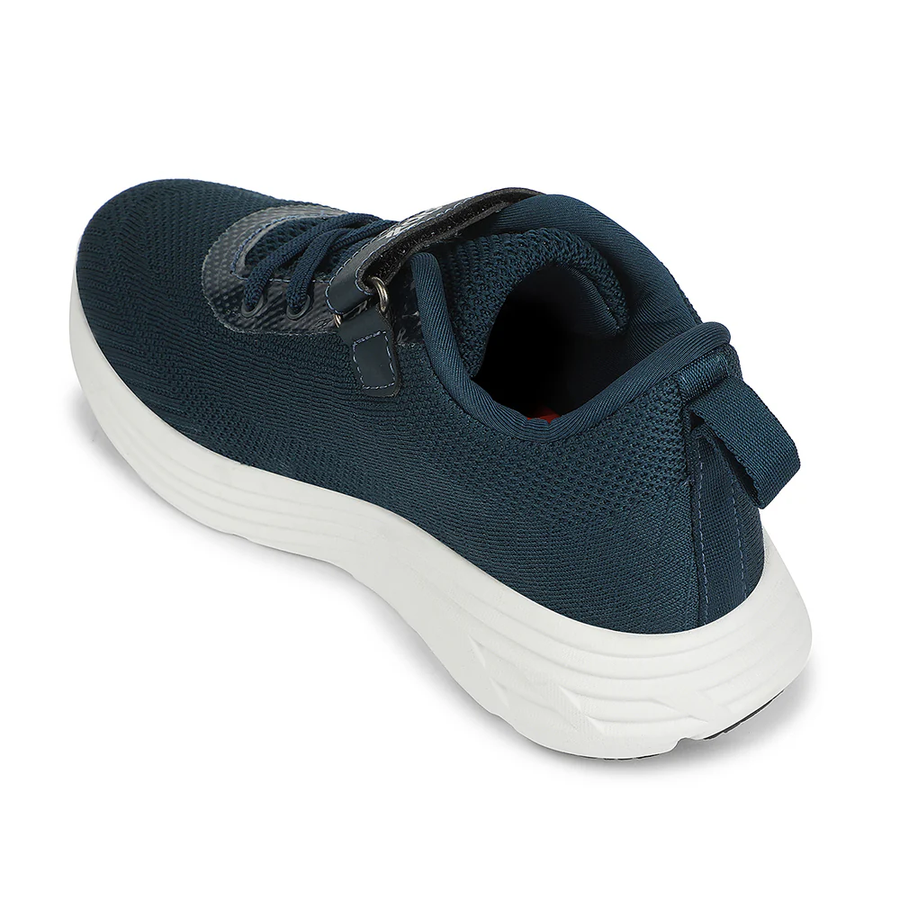 LEAP7X Teal Blue Sports Non Lacing Walking Shoes for Kids COVER-04 by Liberty - Image 4