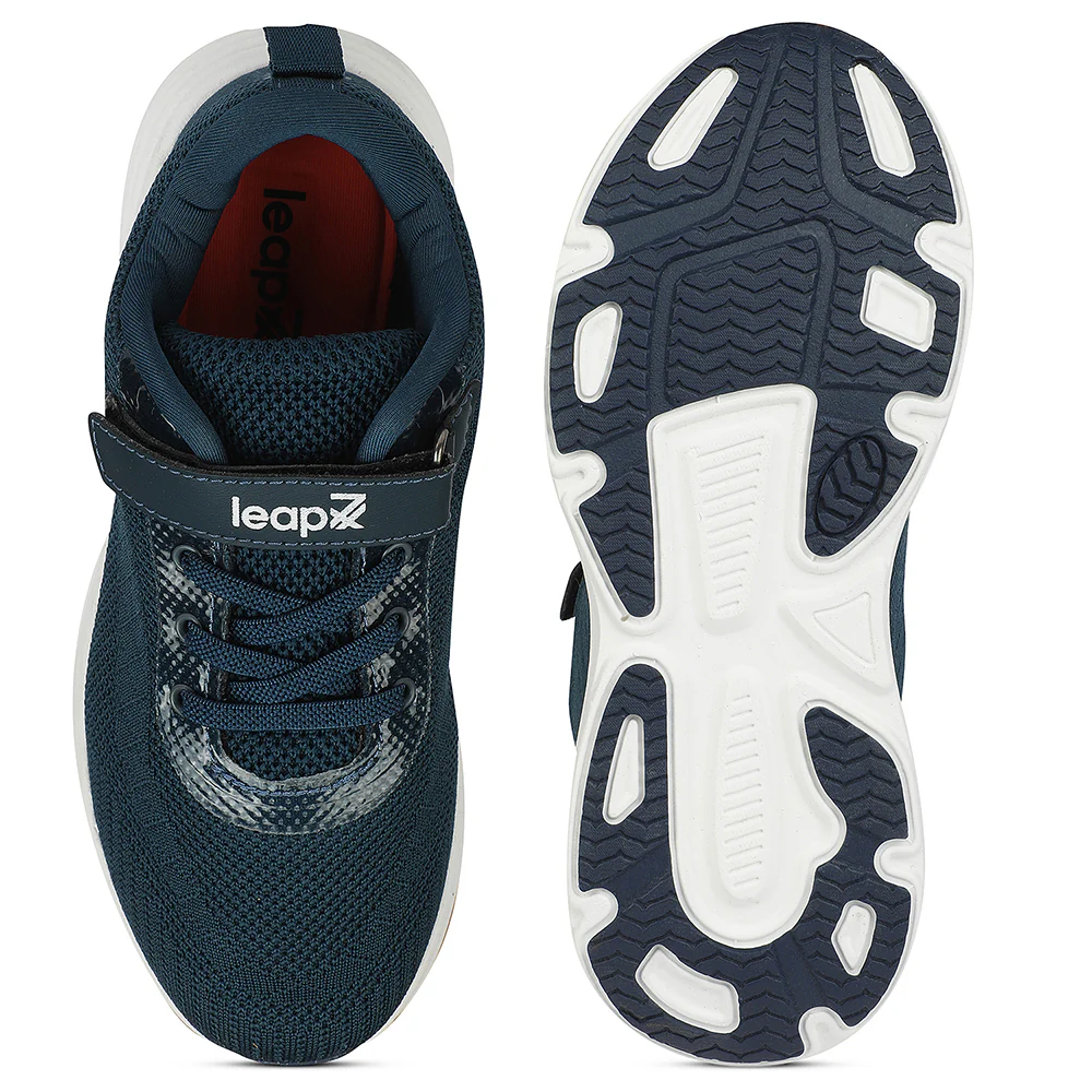 LEAP7X Teal Blue Sports Non Lacing Walking Shoes for Kids COVER-04 by Liberty - Image 7