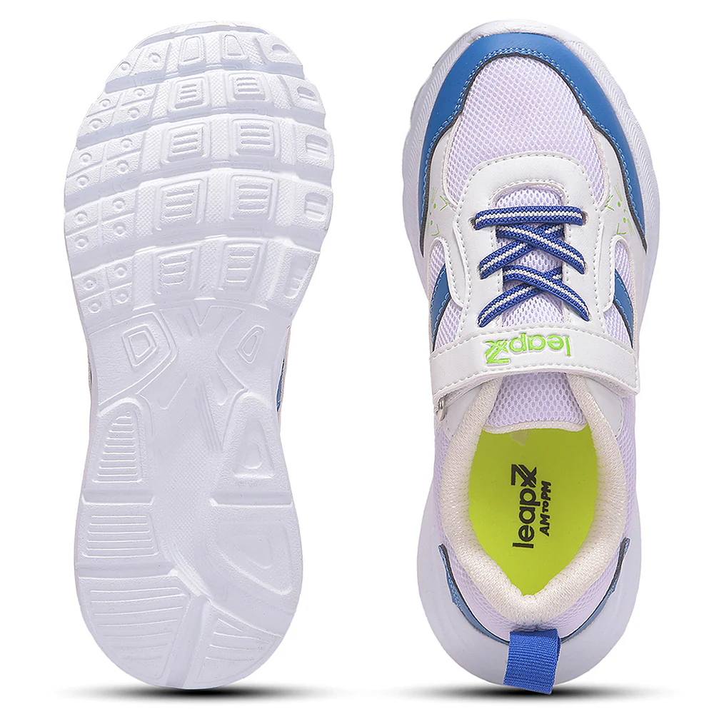 Leap7X TOTSTREND3 White Sports Non Lacing Walking Shoes for Kids by Liberty - Image 5