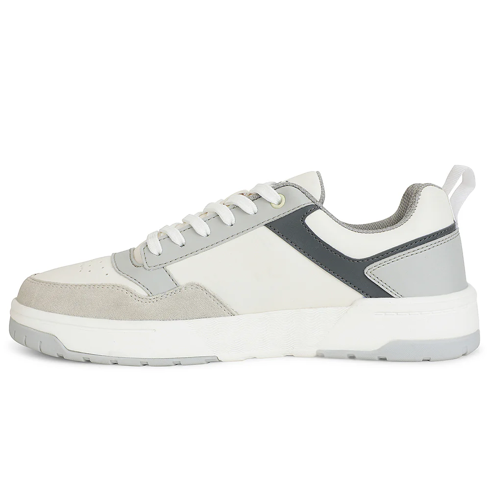 Leap7x White Casual Lacing Sneakers For Men AMAZER-10E By Liberty - Image 3