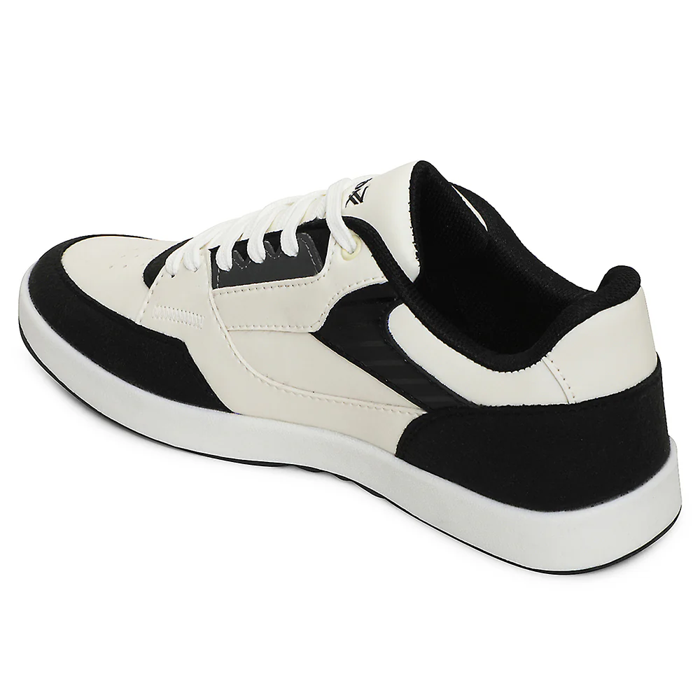 Leap7x White Casual Lacing Sneakers For Men AMAZER-20E By Liberty - Image 4