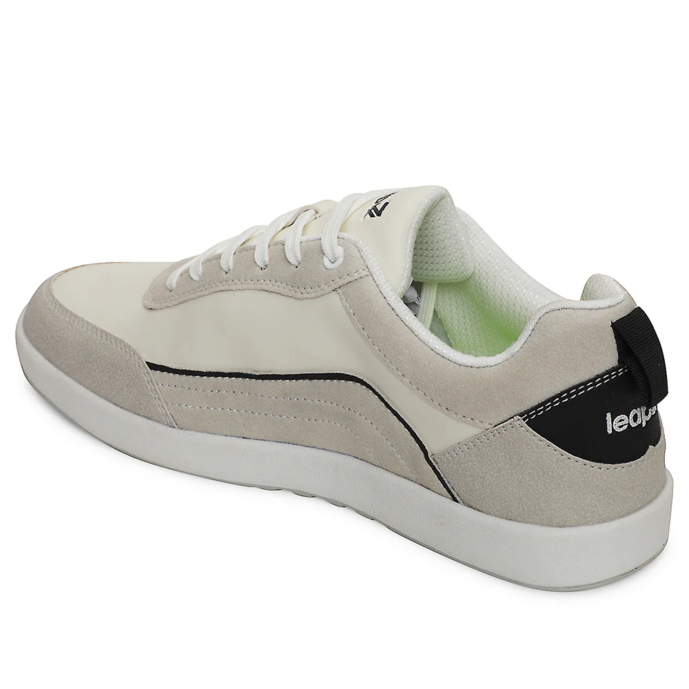 Leap7x White Casual Lacing Sneakers For Men CLASTO-2E By Liberty - Image 5