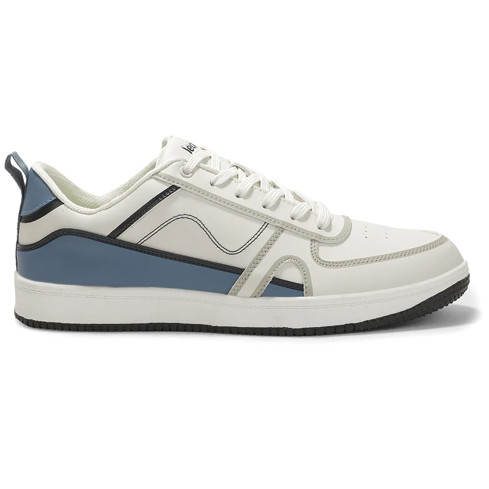 LEAP7X White Casual Lacing Sneakers for Men SNOOKEY-1E by Liberty - Image 4