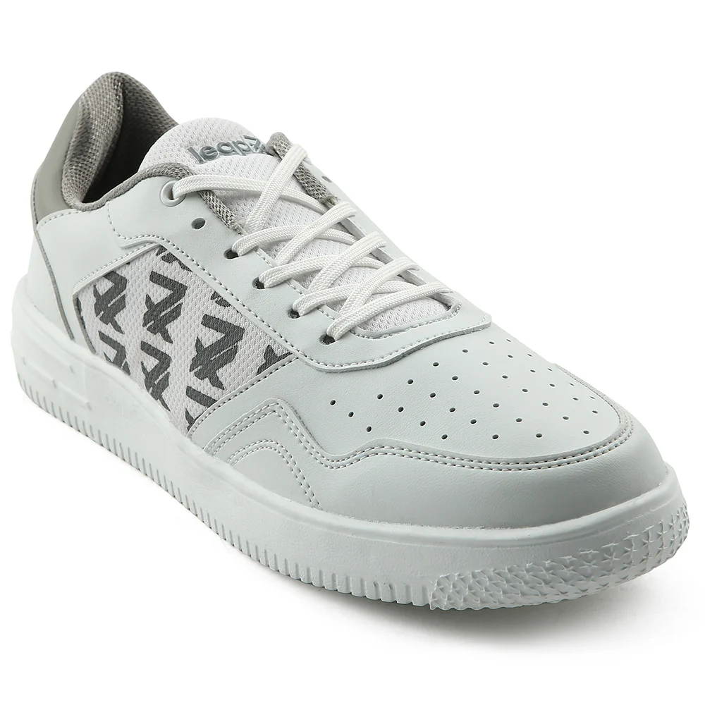 Leap7x White Casual Lacing Sneakers For Men SNOOKIS By Liberty