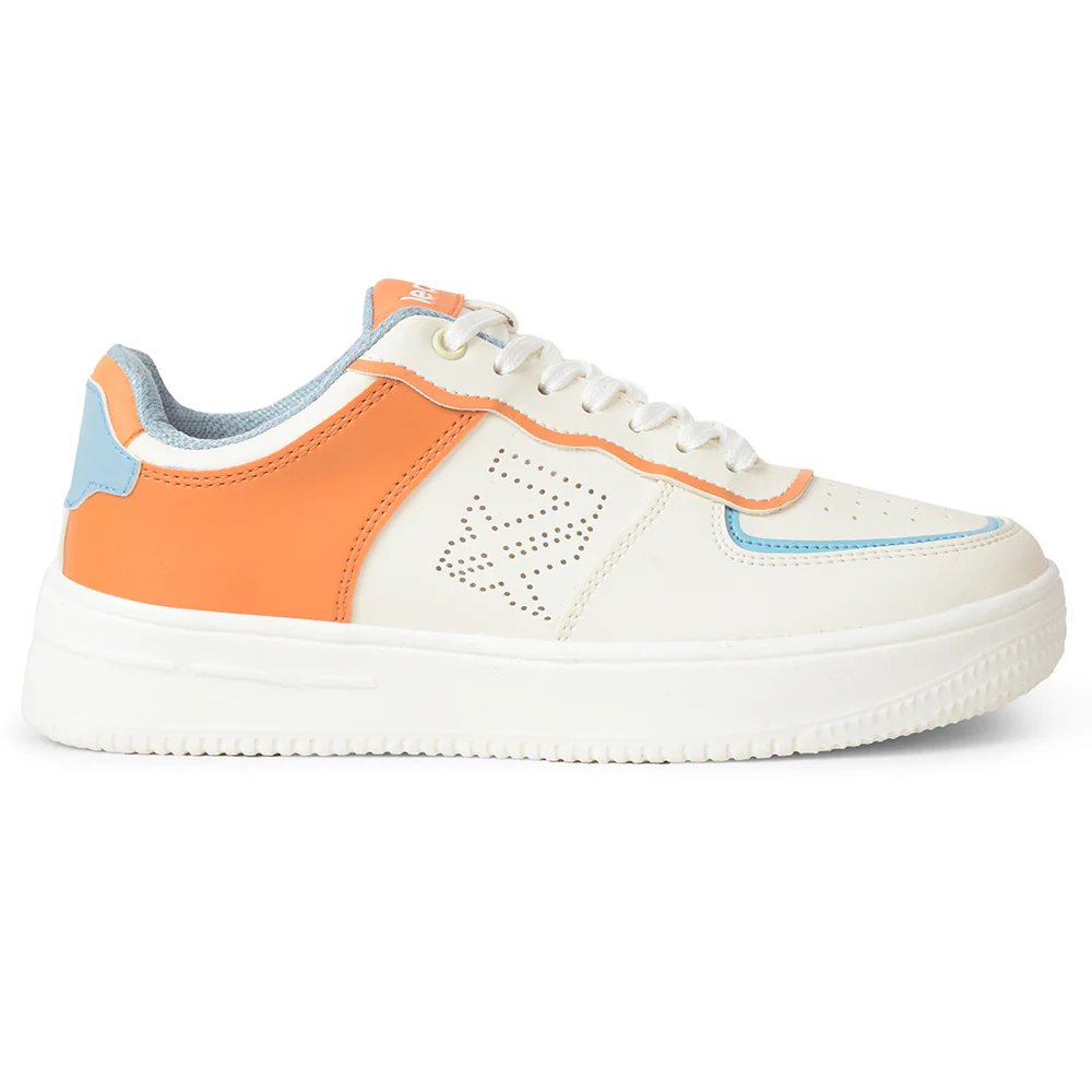 Leap7x White Casual Lacing Sneakers For Women SNOOKIS-L1 By Liberty - Image 2