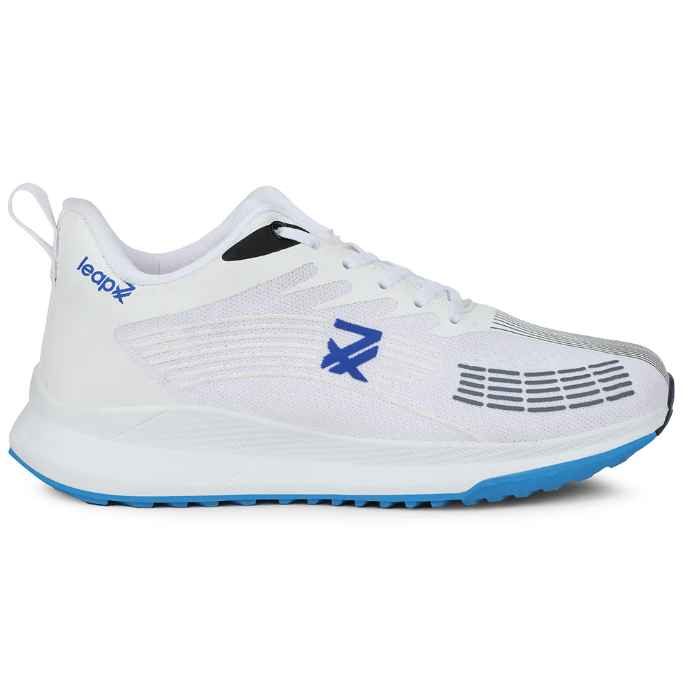 Leap7x White Lacing Sports Running Shoes For Men RW-14 By Liberty - Image 2