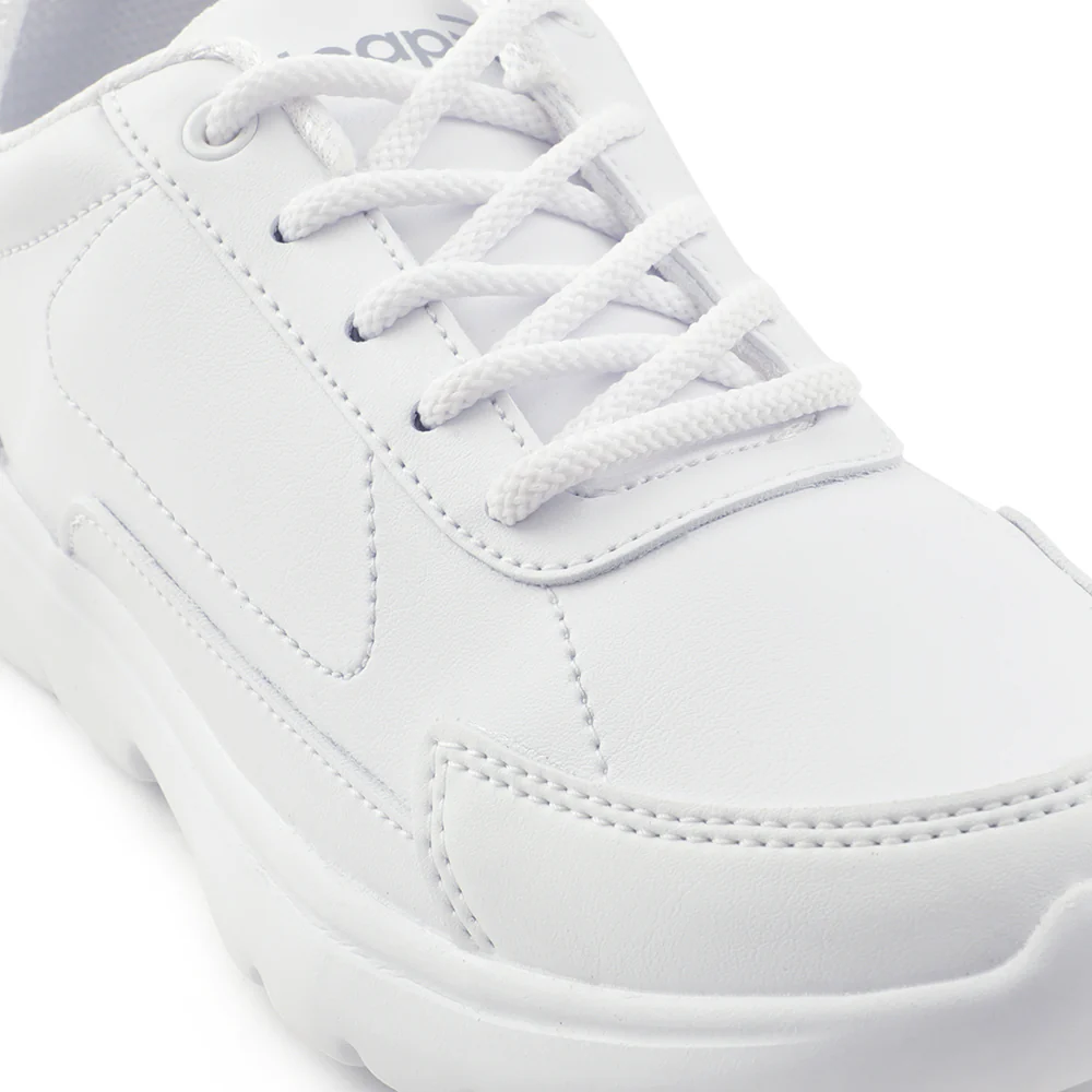 Leap7x White Lacing Uniform School Shoes For Kids SCHLSTAR-L By Liberty - Image 6