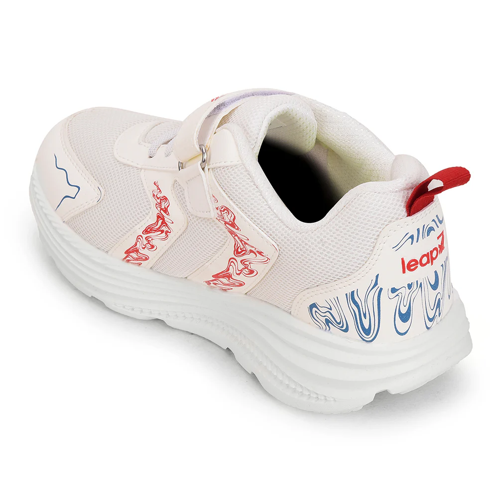 Leap7x White Sports Lacing Running Shoes For Kids ELENOR-2LE By Liberty - Image 6