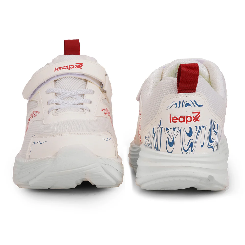 Leap7x White Sports Lacing Running Shoes For Kids ELENOR-2LE By Liberty - Image 7
