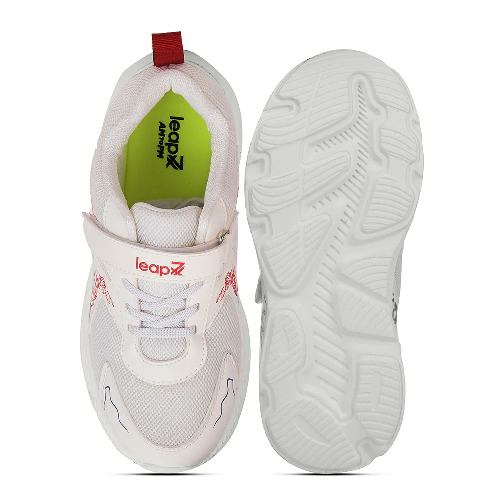 Leap7x White Sports Lacing Running Shoes For Kids ELENOR-2LE By Liberty - Image 8