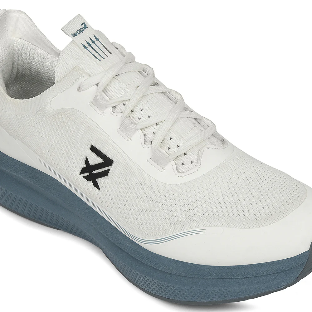 Leap7x White Sports Lacing Running Shoes For Men AUSTRIA-1 By Liberty - Image 4