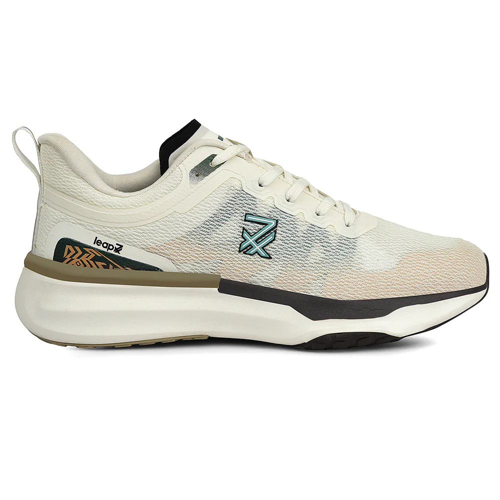 Leap7x White Sports Lacing Running Shoes For Men BRAVE-1 By Liberty - Image 2