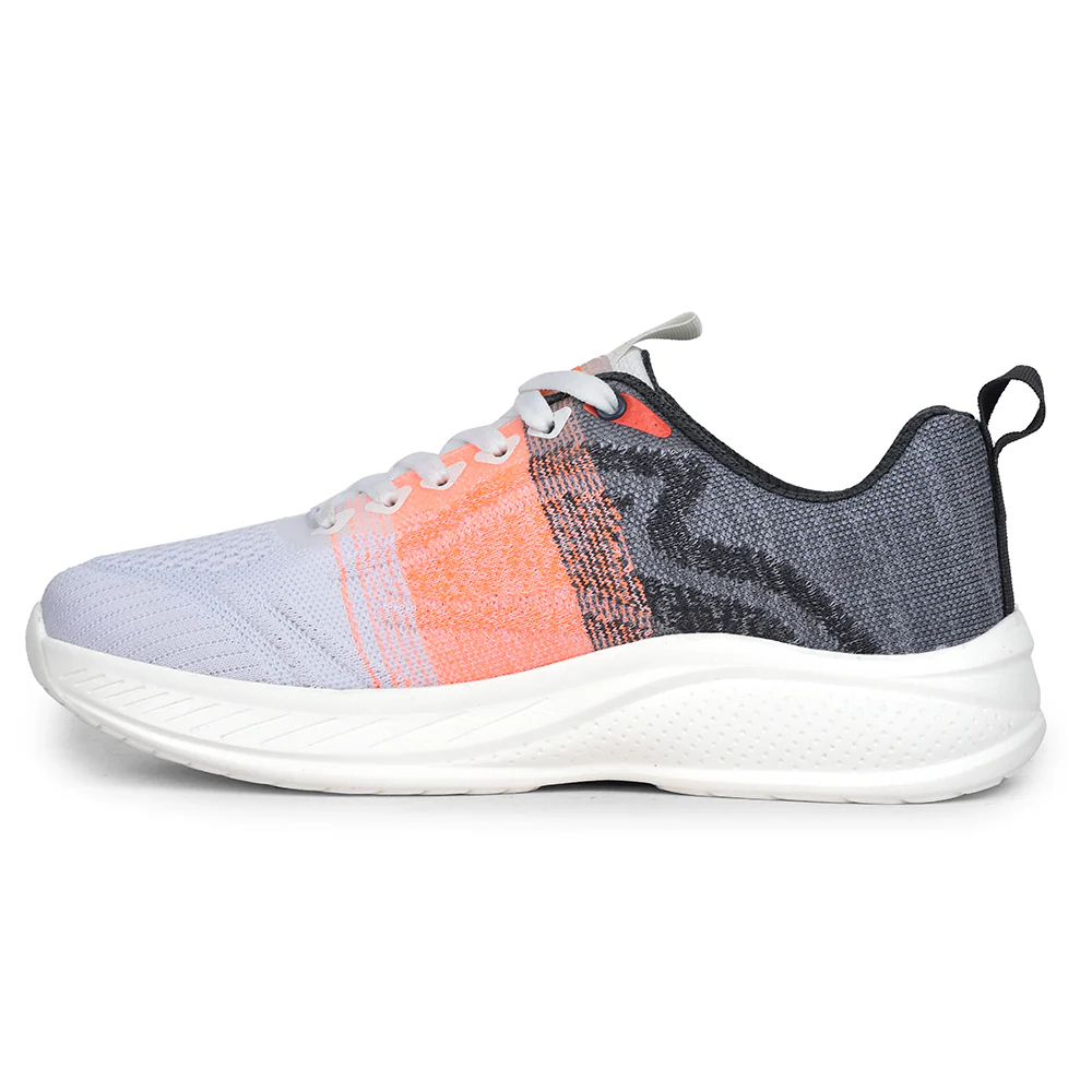Leap7x White Sports Lacing Running Shoes For Men DREPON-1E By Liberty - Image 3