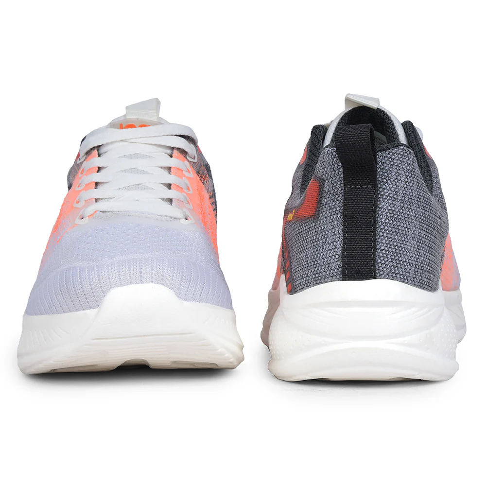 Leap7x White Sports Lacing Running Shoes For Men DREPON-1E By Liberty - Image 5