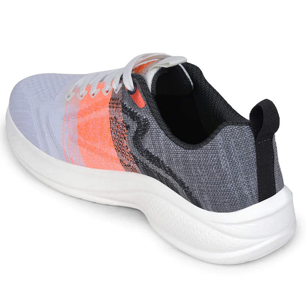 Leap7x White Sports Lacing Running Shoes For Men DREPON-1E By Liberty - Image 6